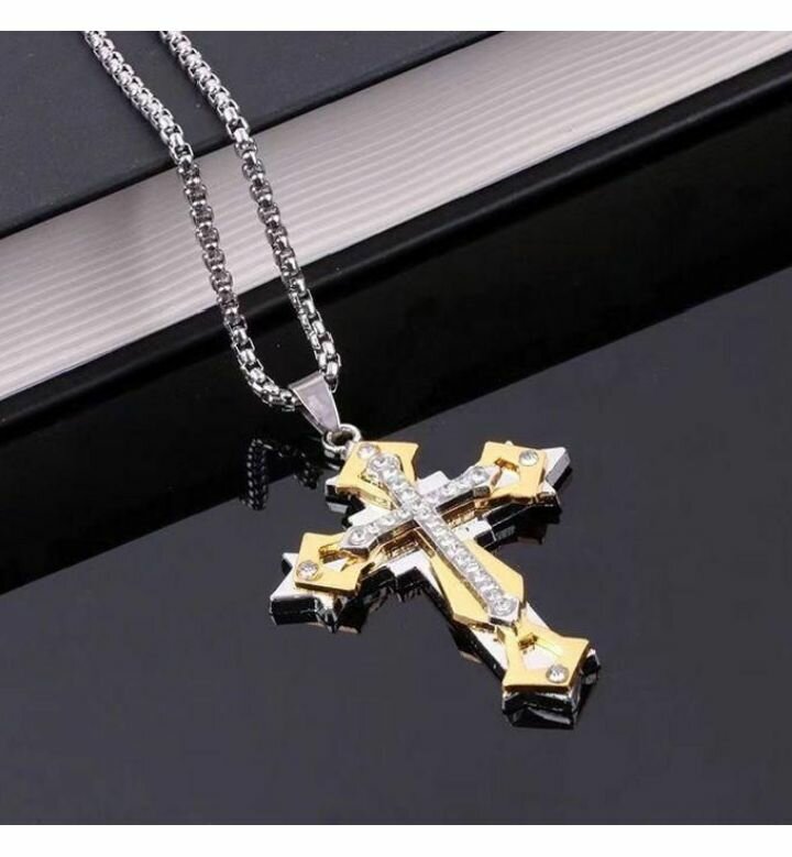 Collier Croix Acier Inoxydable