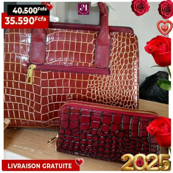 Sac à main croco élégant