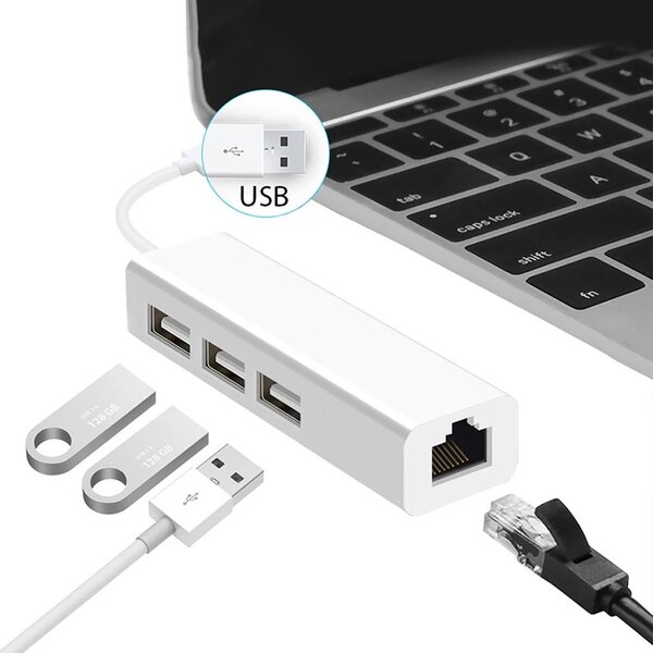 Hub USB-C Ethernet 3 Ports