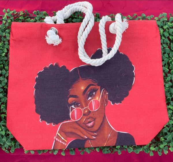 Sac cabas illustré en toile