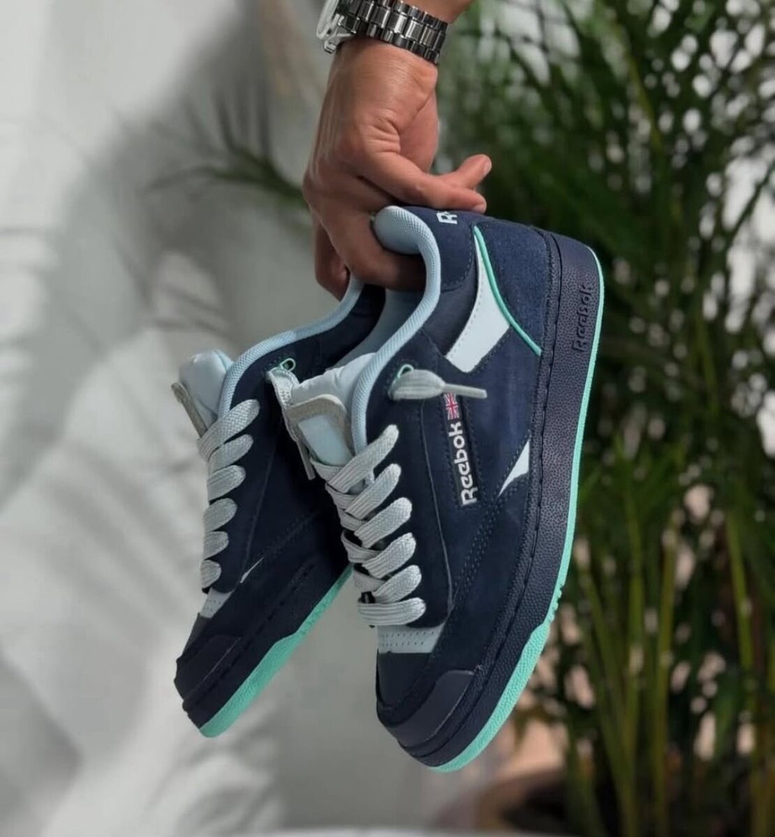 Baskets Bleu Reebok Homme