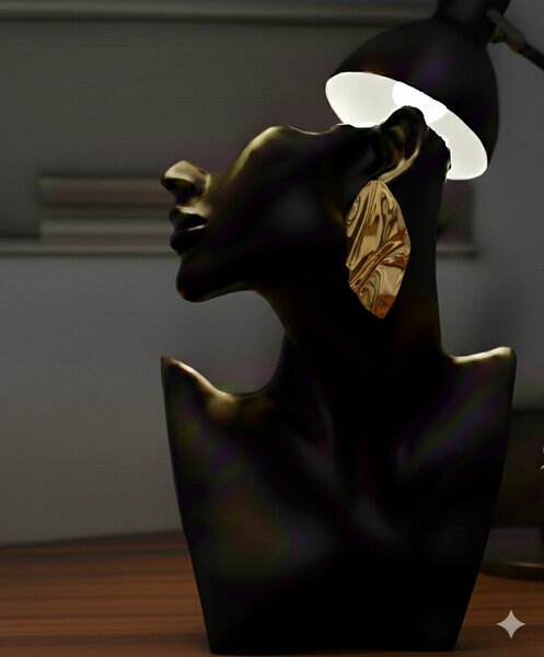 Boucles d'oreilles dorées élégantes