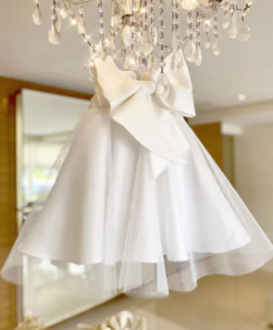 Baby Girl Princess Dresses , Bow Kid Girls Dresses, ( Fabric Silk And Net) ( Size 1 Yrs To 6 Yrs)