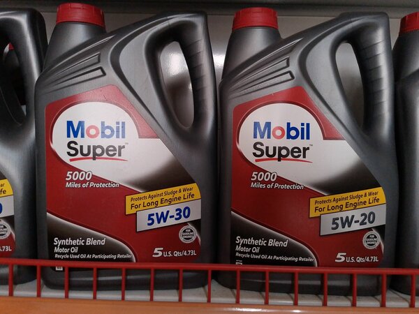 Mobil Super synthetic blend oil