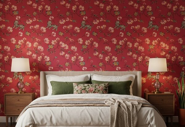 papier peint à motif floral