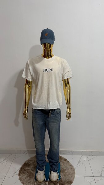 T-shirt blanc "NOPE" BoohooMAN