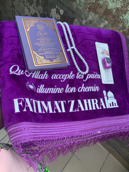 Tapis de prière islamique personnalisé