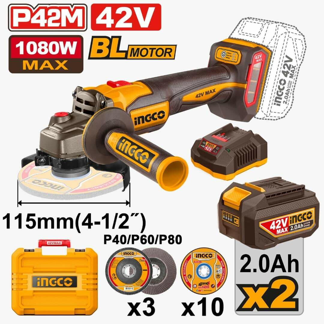 Meuleuse d'angle 42V INGCO