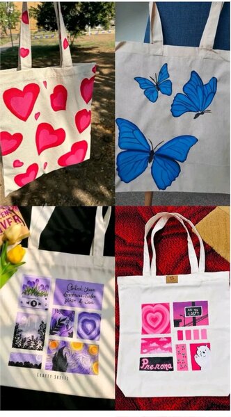 Sac cabas papillon artistique