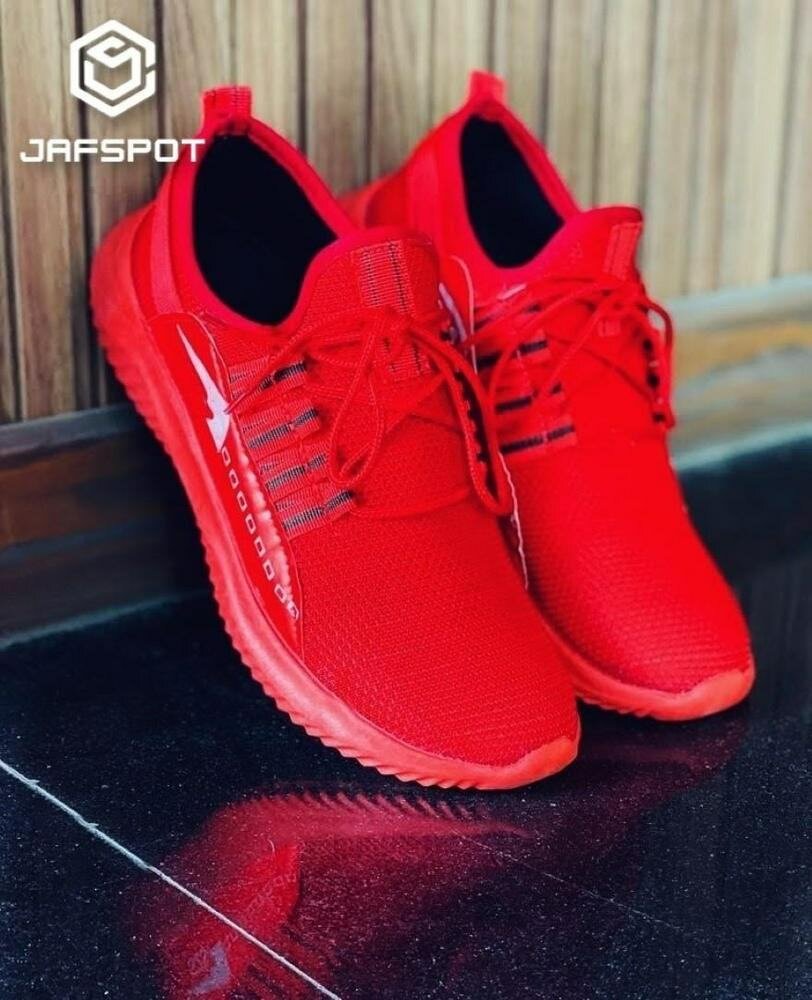 Man's running walking casual shoes  red