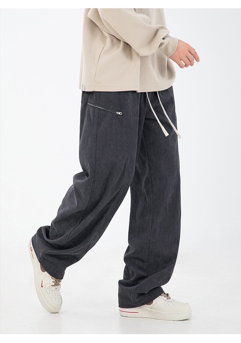 Вельветовые брюки с боковой молнией