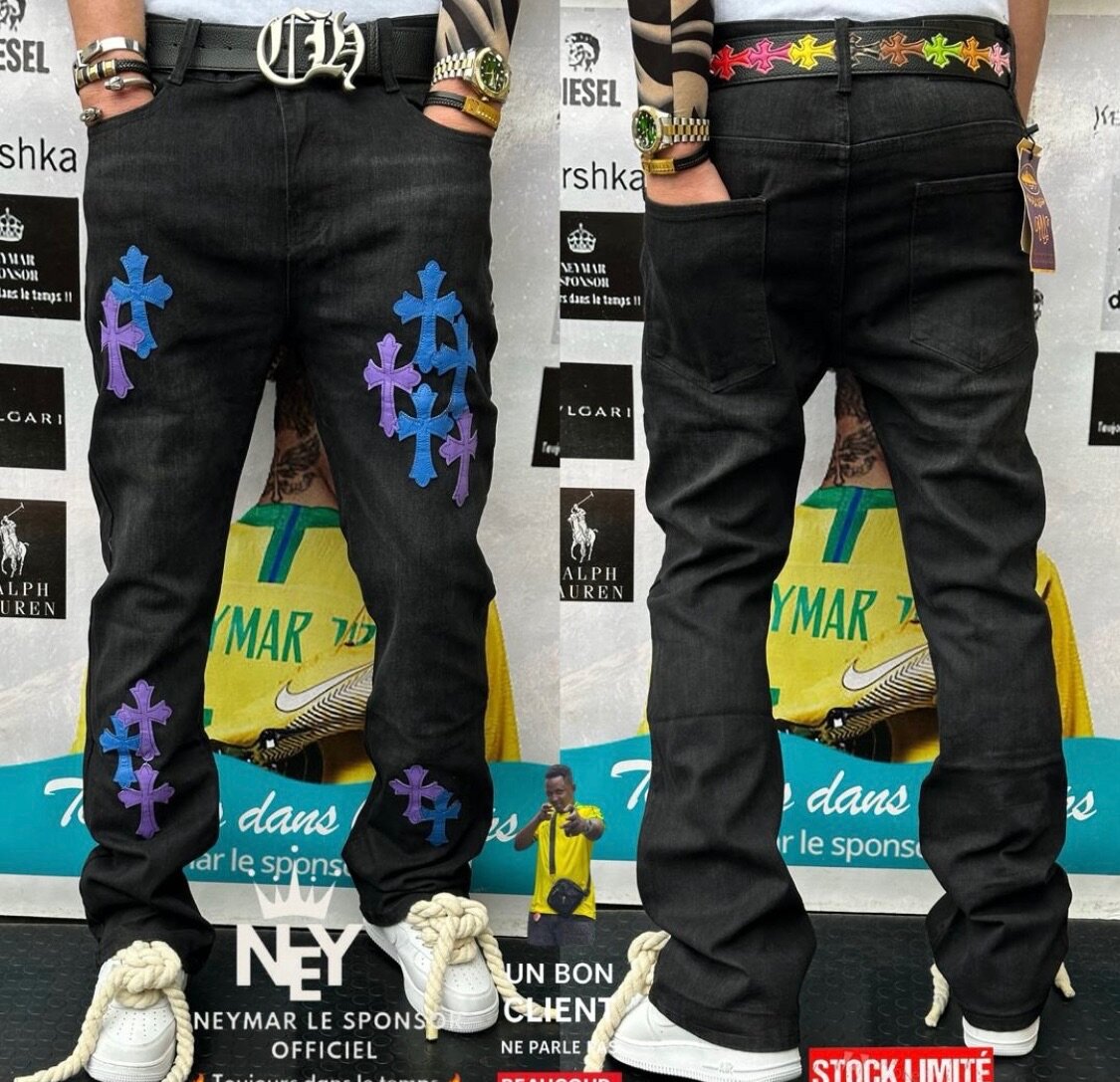 Jeans noirs tendance pour hommes