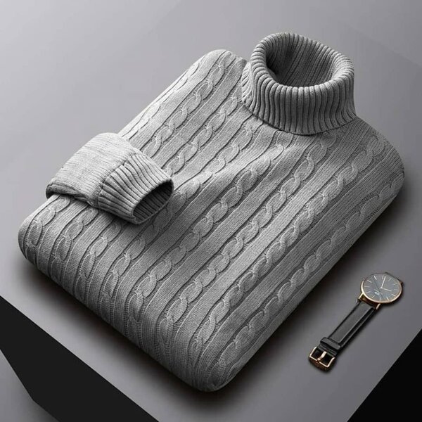 Pull col roulé en tricot pur