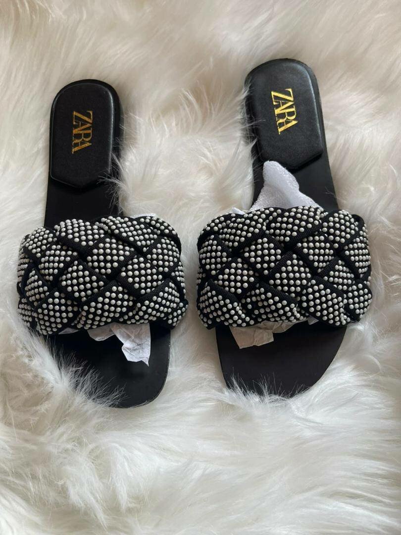 Zara black Original slippers