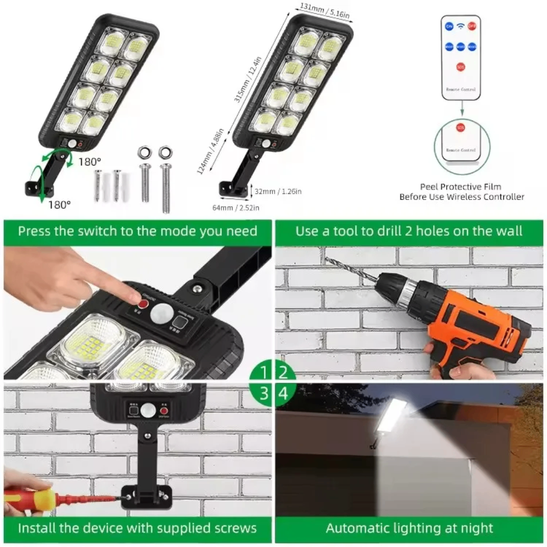 Lumière solaire extérieure LED