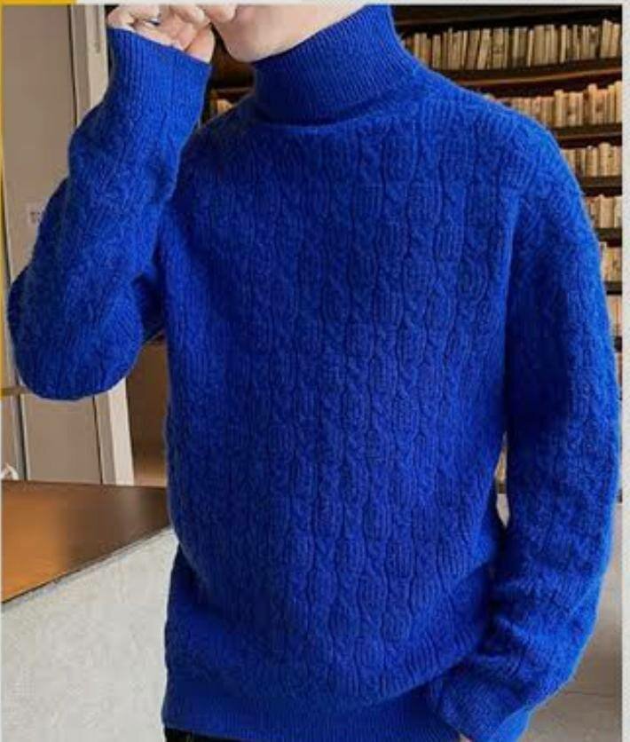 Chaud Pull Col Roulé Homme