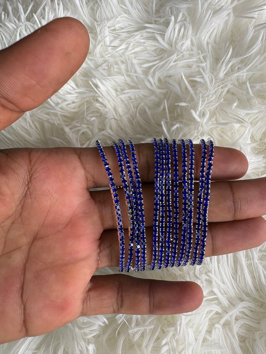 Bracelet en perles bleues