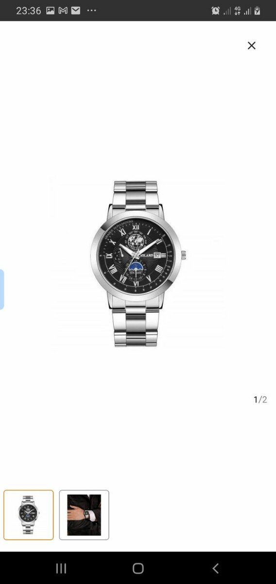 Montre en acier inoxydable élégante