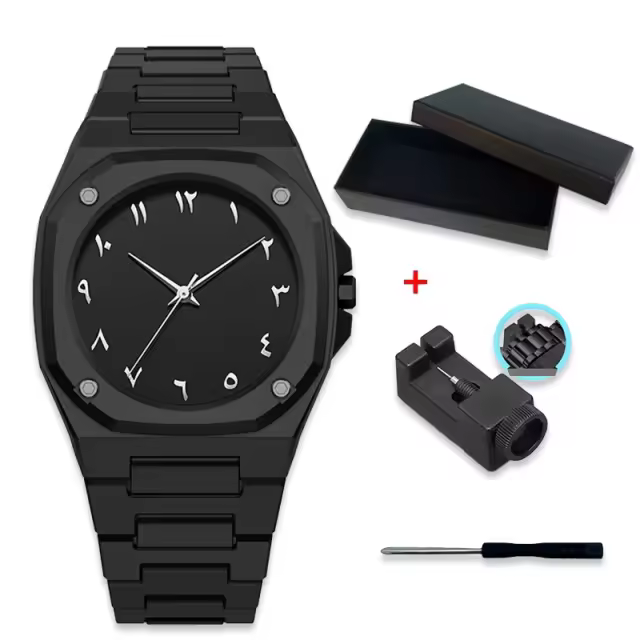 Montre Noire Élégante