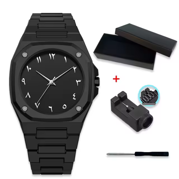 Montre Noire Élégante