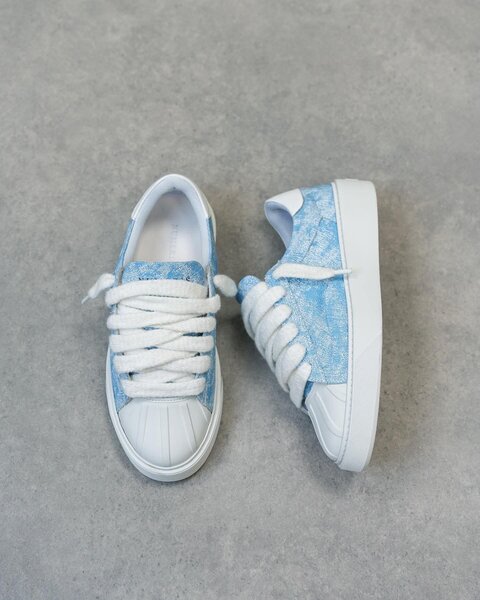 Chaussures basses NUMERIS bleu et blanc