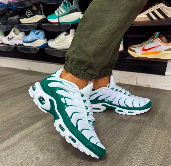 Baskets Air Max Blanches et Vertes