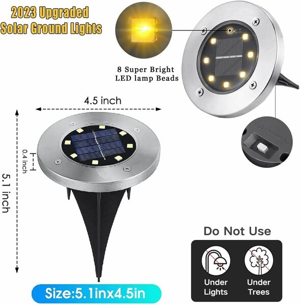 4 Lumières Solaire Enterrées