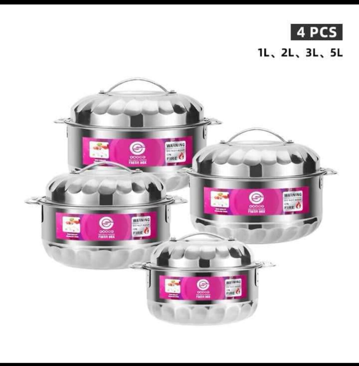 Ensemble de casseroles en acier inoxydable