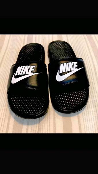Adidas slides and Nike slides
