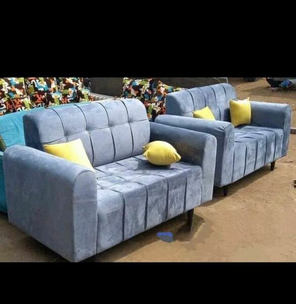 Canapé moderne en tissu et simili cuir