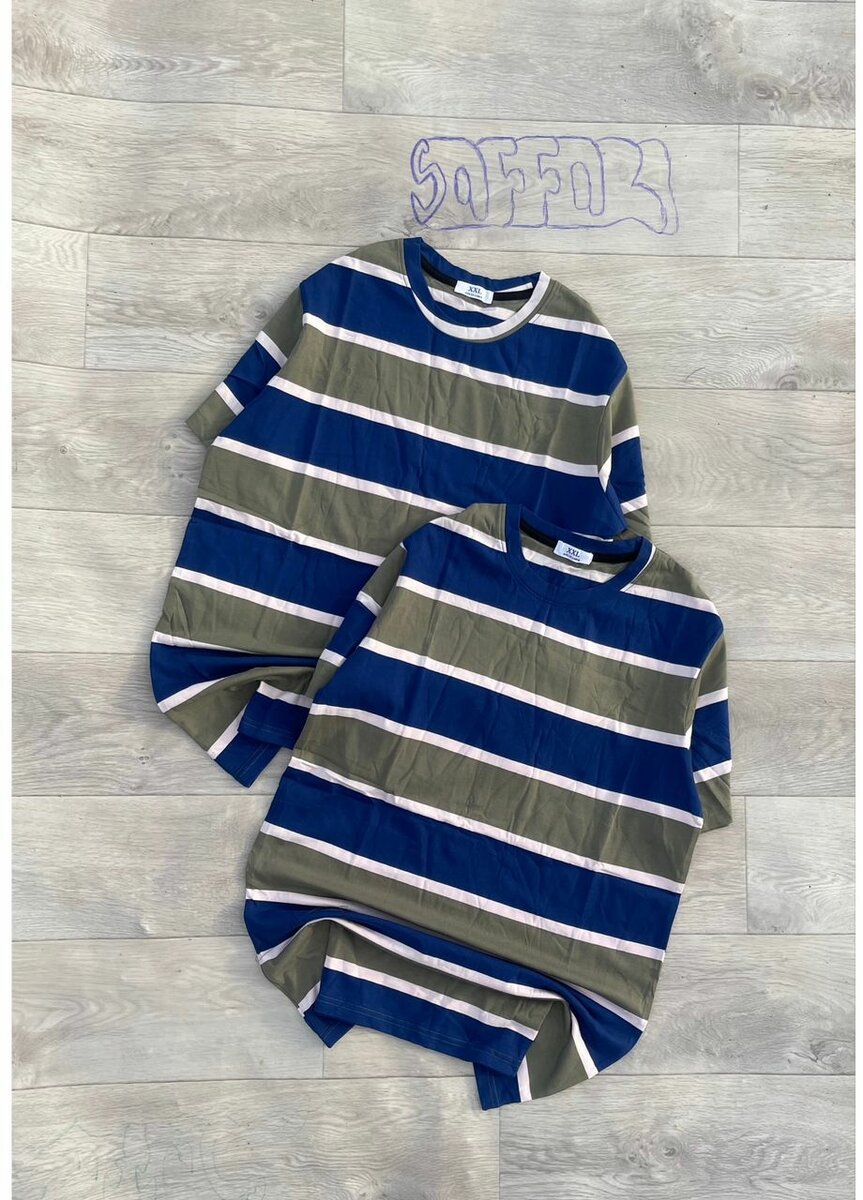 T-Shirt Rayé Décontractée Homme