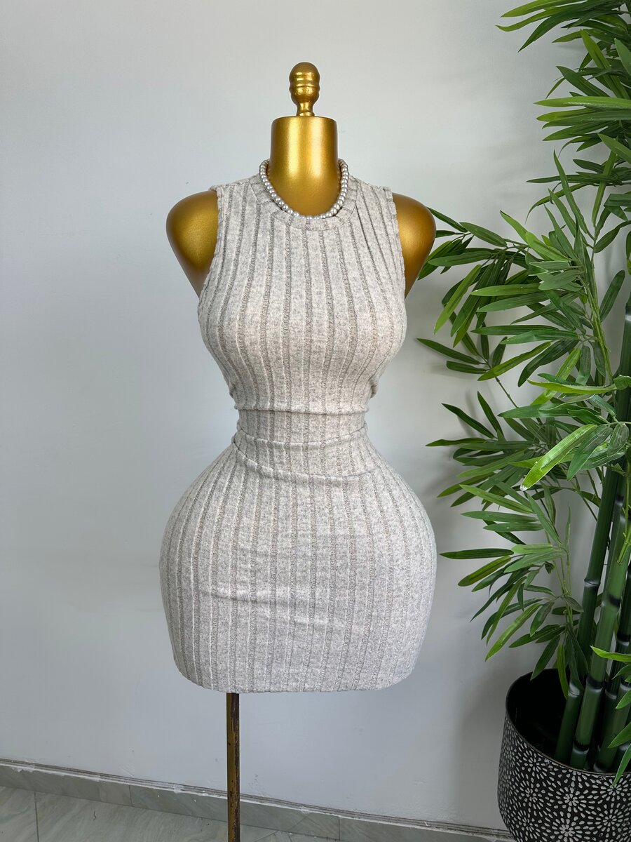 Robe moulante en tricot