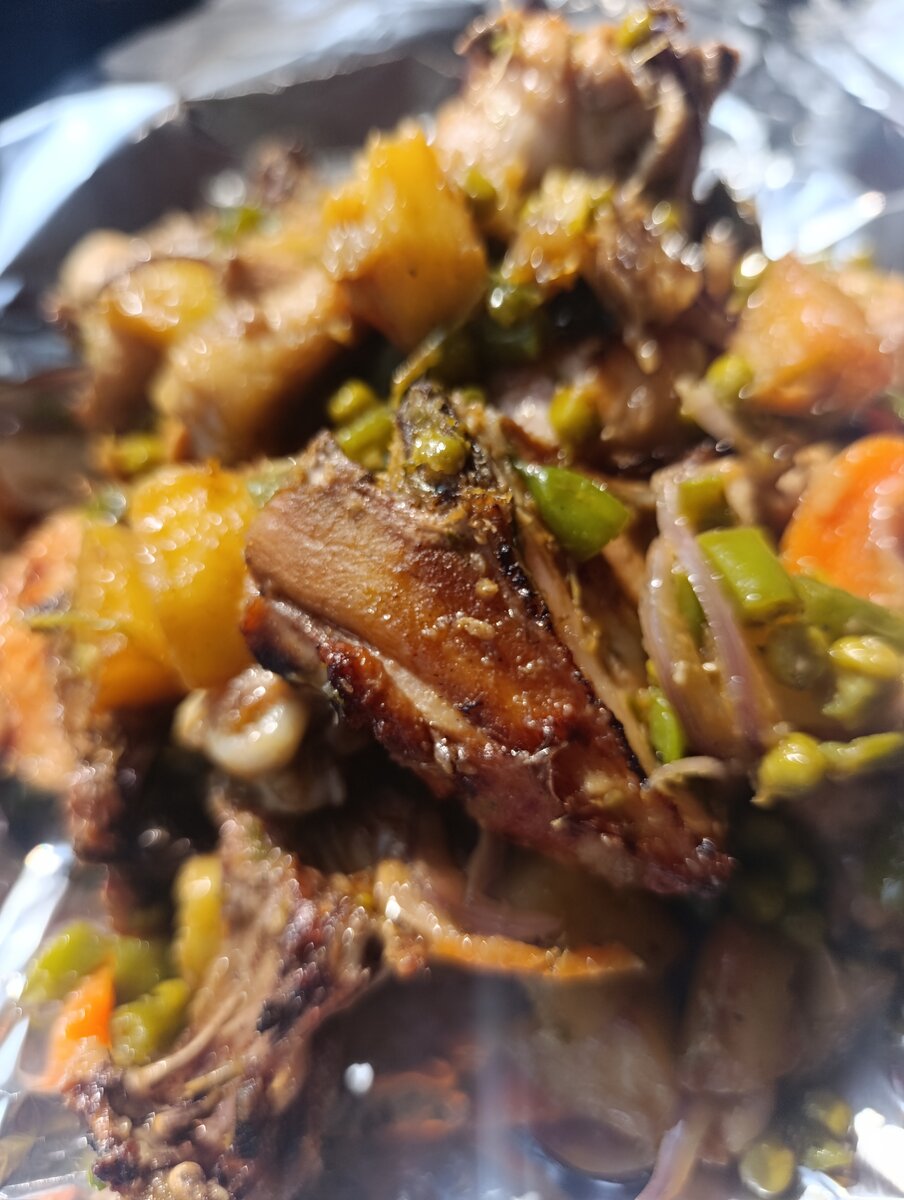 Mélange de poulet grillé