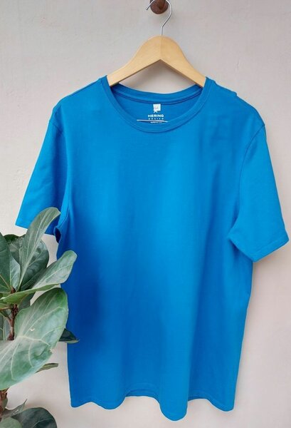 T-shirts couleur unique bleu