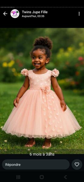 Robe de cérémonie fille rose