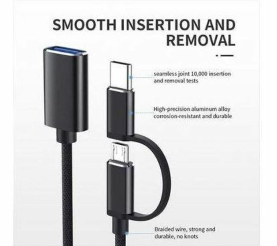 Câble OTG 2-en-1 USB