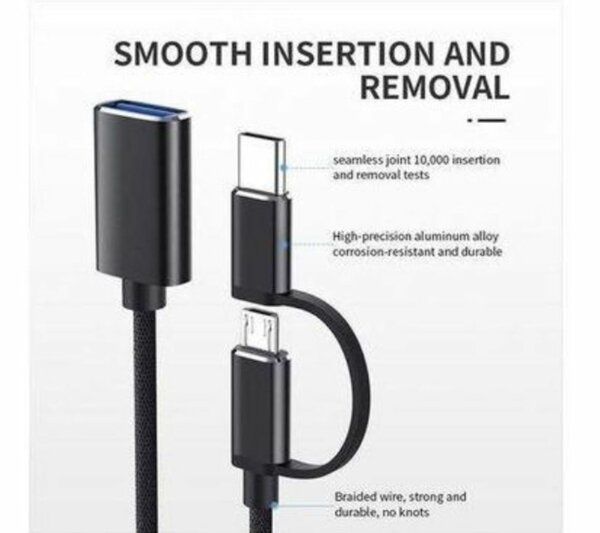 Câble OTG 2-en-1 USB