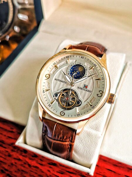 Montre Automatique Cuir Élégante