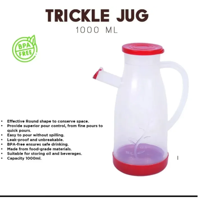 Oil Jug/ Trickle Jug/ Newly Design Oil nd Juice Jug/ Oil Container/ Oil Dispenser/ 1000 ml