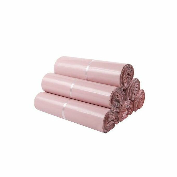 100pcs roll Pink Translucent Courier Packing Bags Thicken