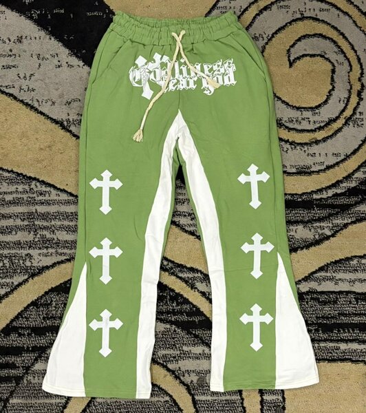 Pantalon Vert Style Gothique