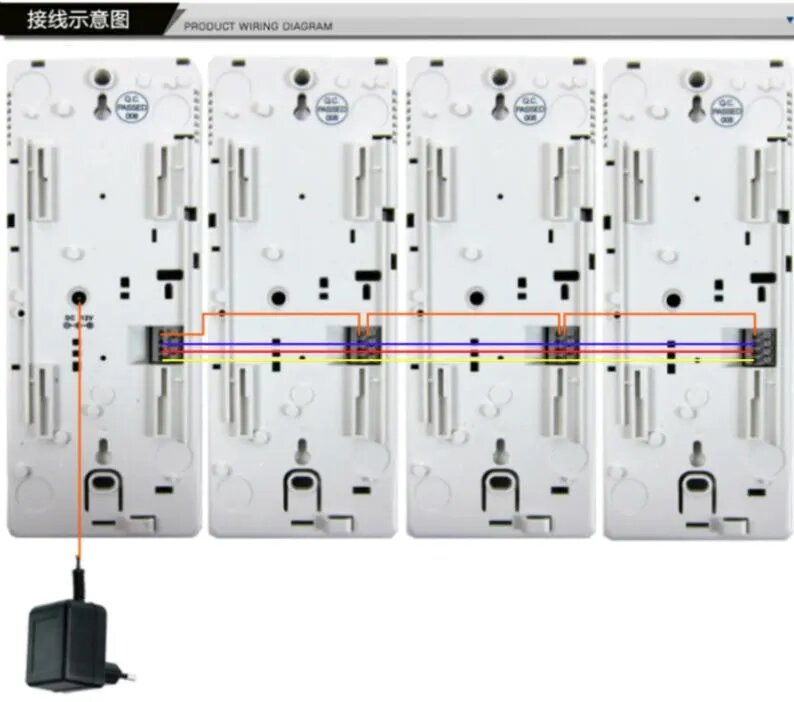 Intercom 4 Set High Quality Wired Set Communicate Between 4
