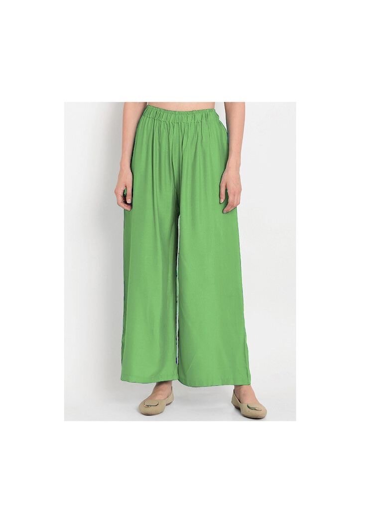 Pantalon large vert femme