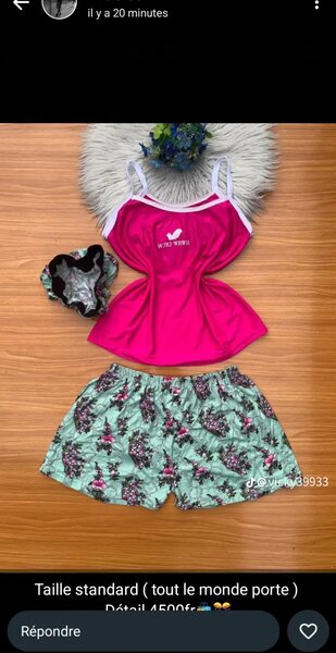 Pyjama 3 pièces en coton