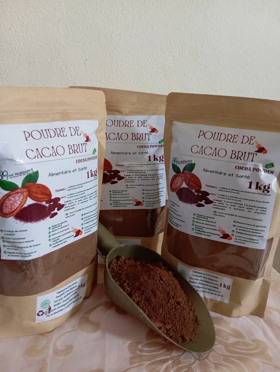 Poudre de cacao purement bio