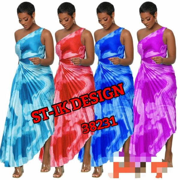 Robe asymétrique tie-dye