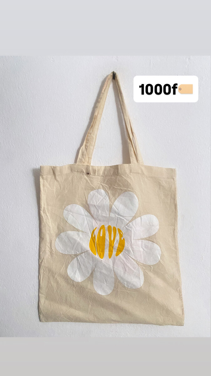 Sac en toile fleurie