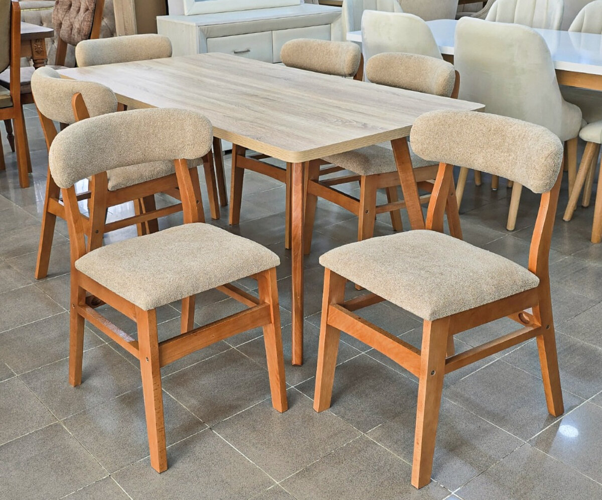 Table à manger bois 6 chaises