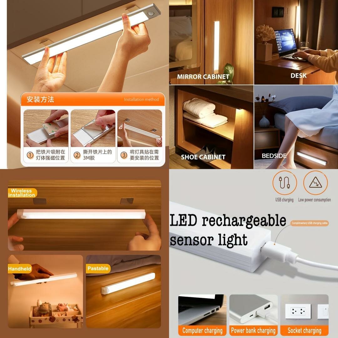 LED rechargeable sensor light