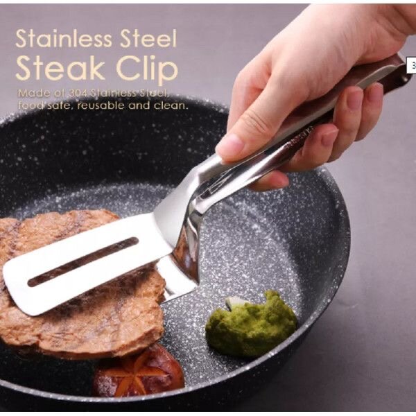 Pince à steak en acier inoxydable